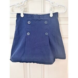 The Children's Place Girls Navy Blue Double Breasted Skort Size 10 Uniform Skirt